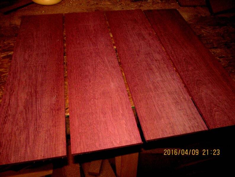 16 Pieces Exotic Wenge, Yellowheart, store Padauk, Purpleheart Thins 12