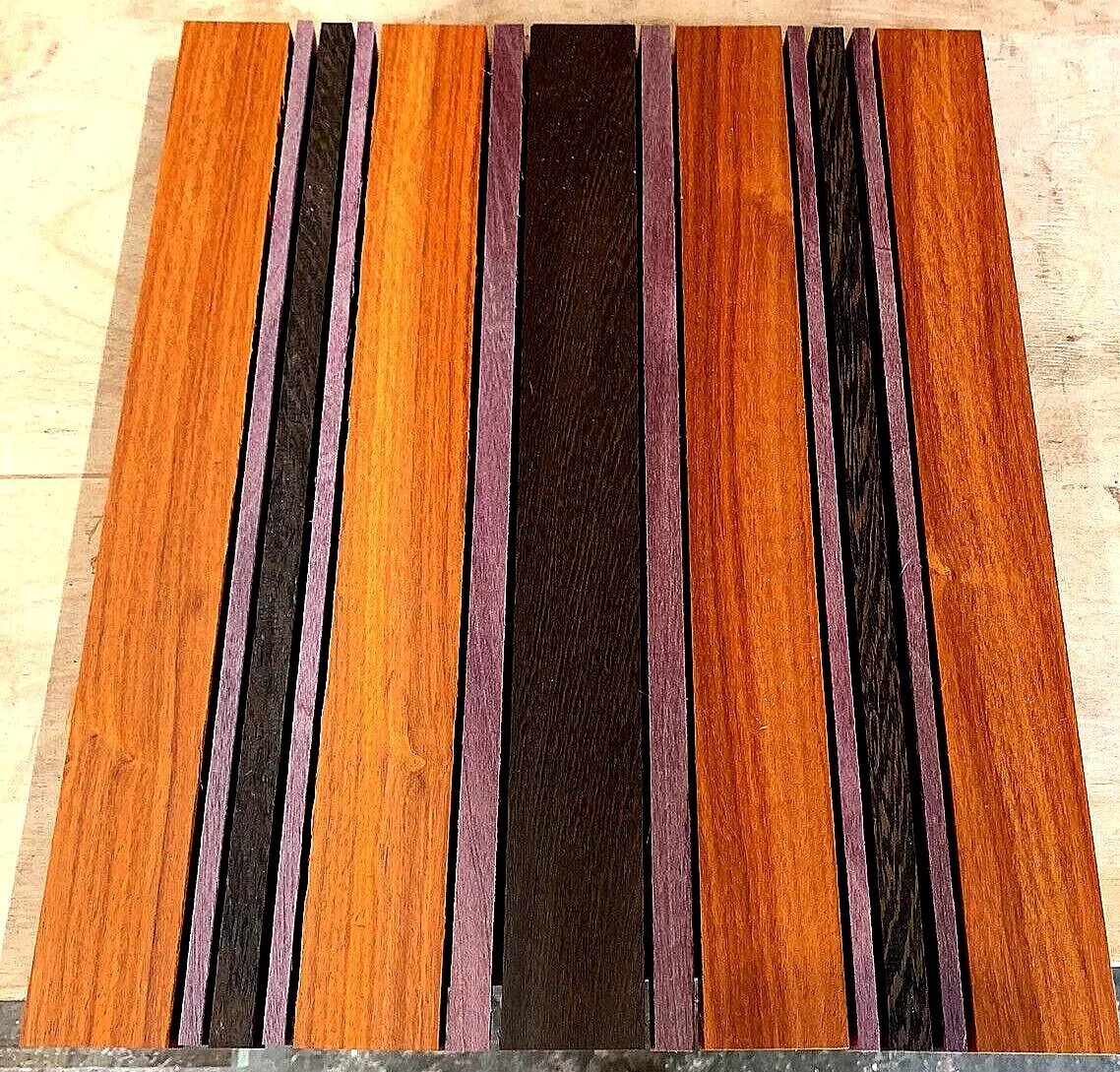 Padauk, Wenge, & Purpleheart Cutting Board Kit